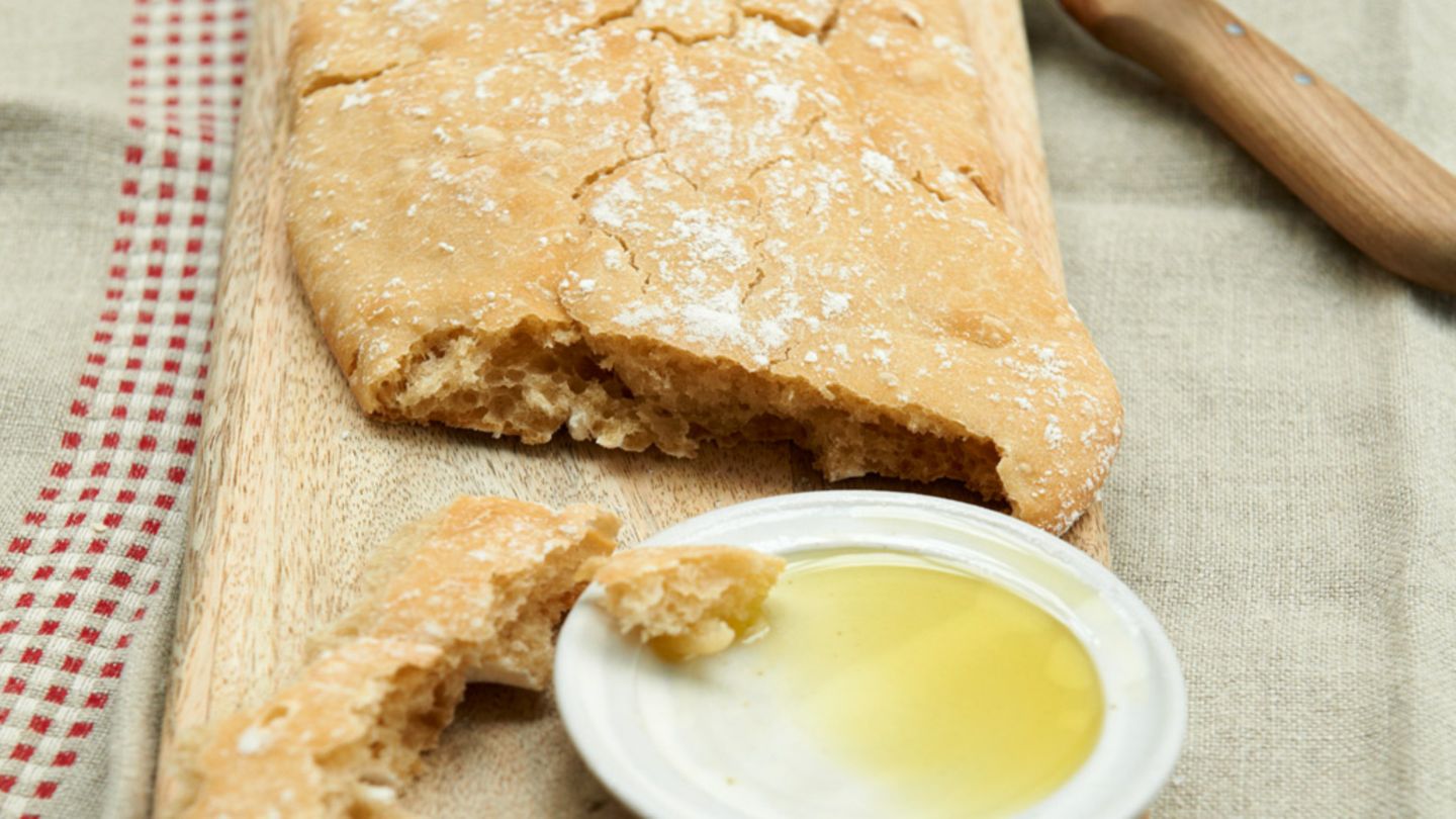 Ciabatta mit Olivenöl Rezept