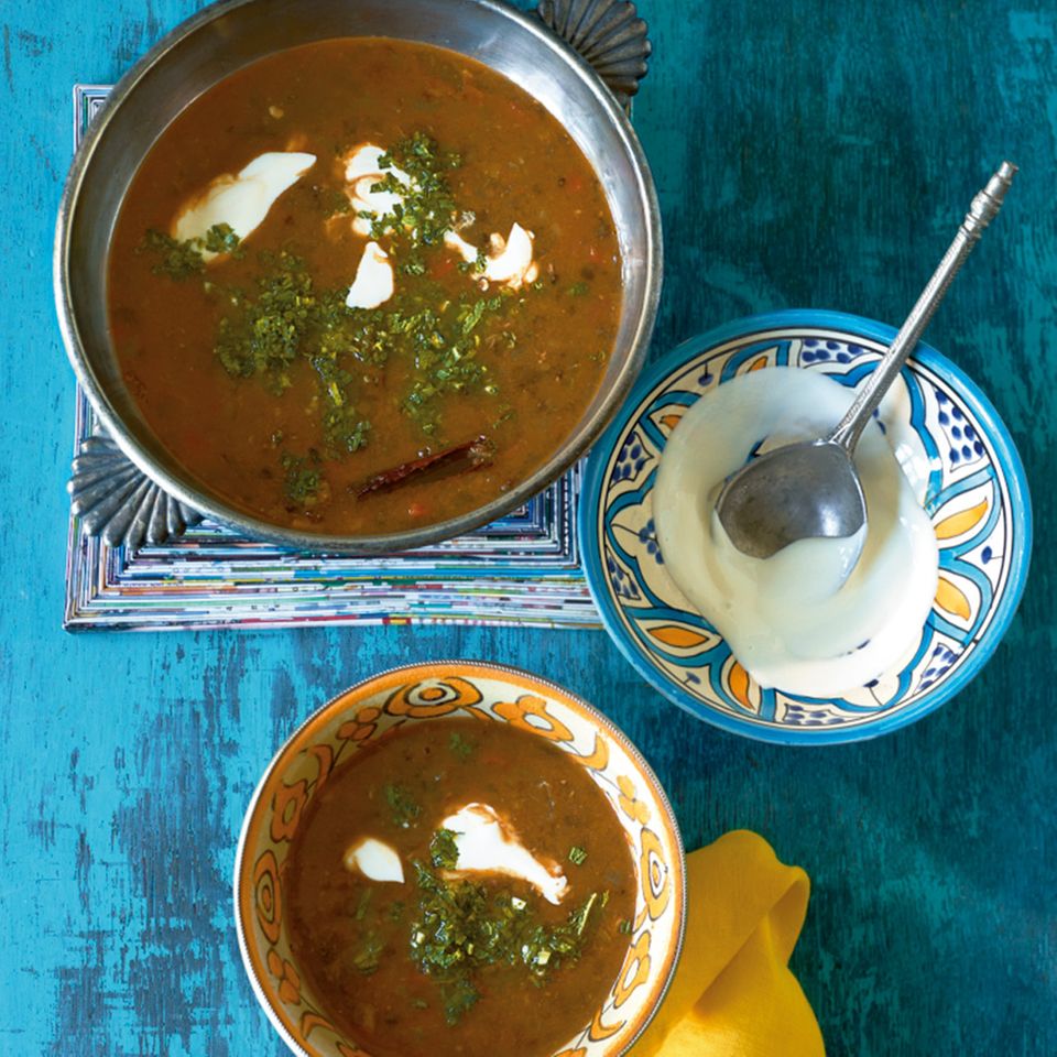 Oriental lentil soup