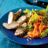 Hähnchenbrust mit Sesam-Pfeffer-Kruste