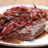 Steak mit Portweinsauce
