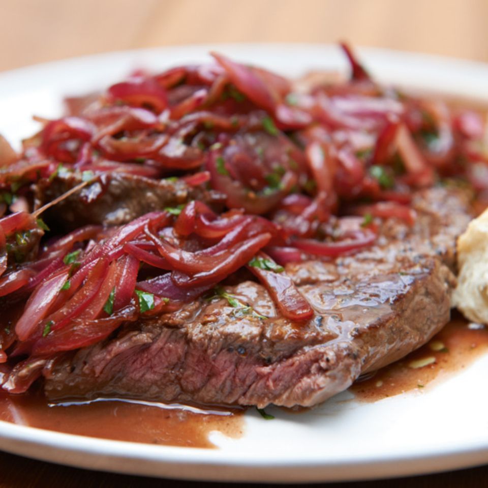 Steak mit Portweinsauce