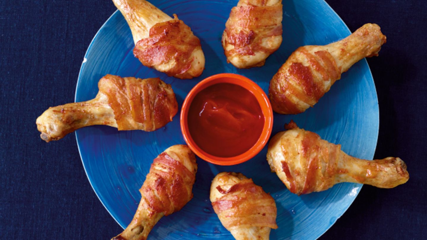 Hähnchenkeulen mit Speck Rezept