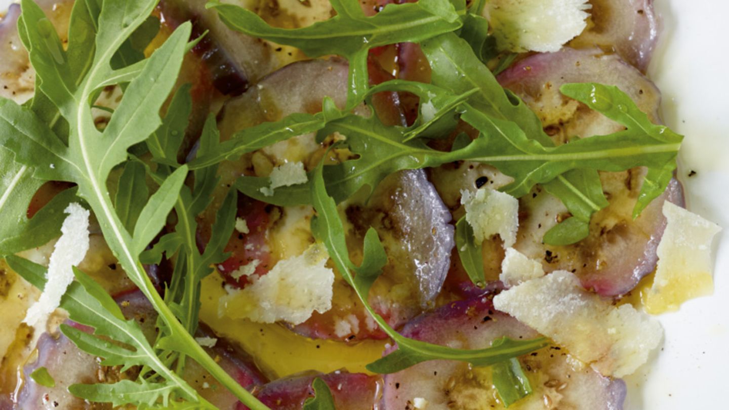Auberginen-Carpaccio Rezept
