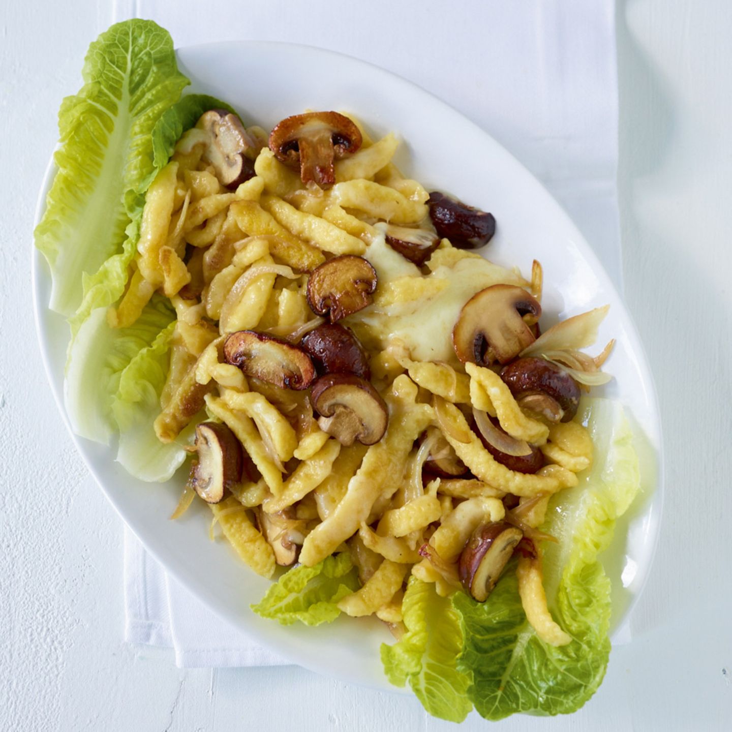 Pilz-Käsespätzle