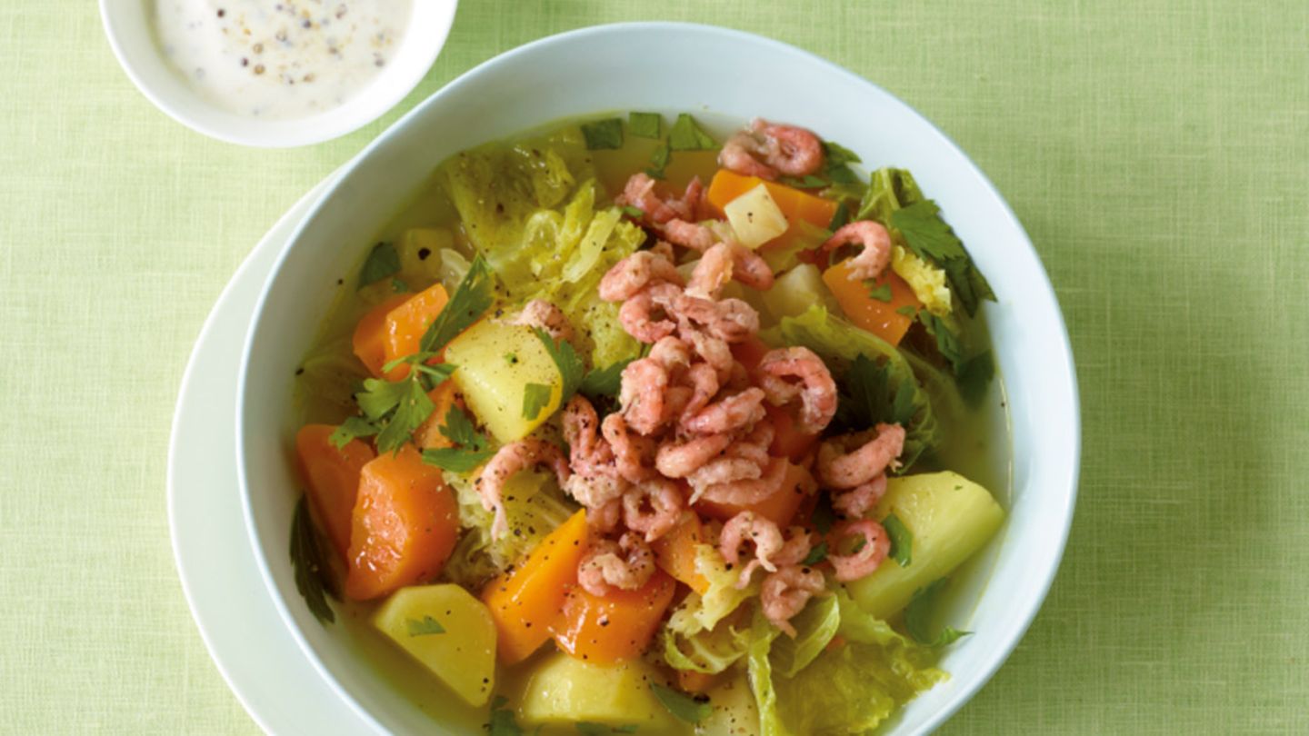 Wirsingeintopf mit Krabben Rezept