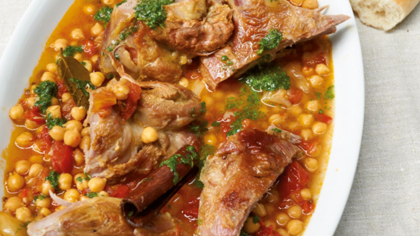 Lammschulter mit Kichererbsen Rezept