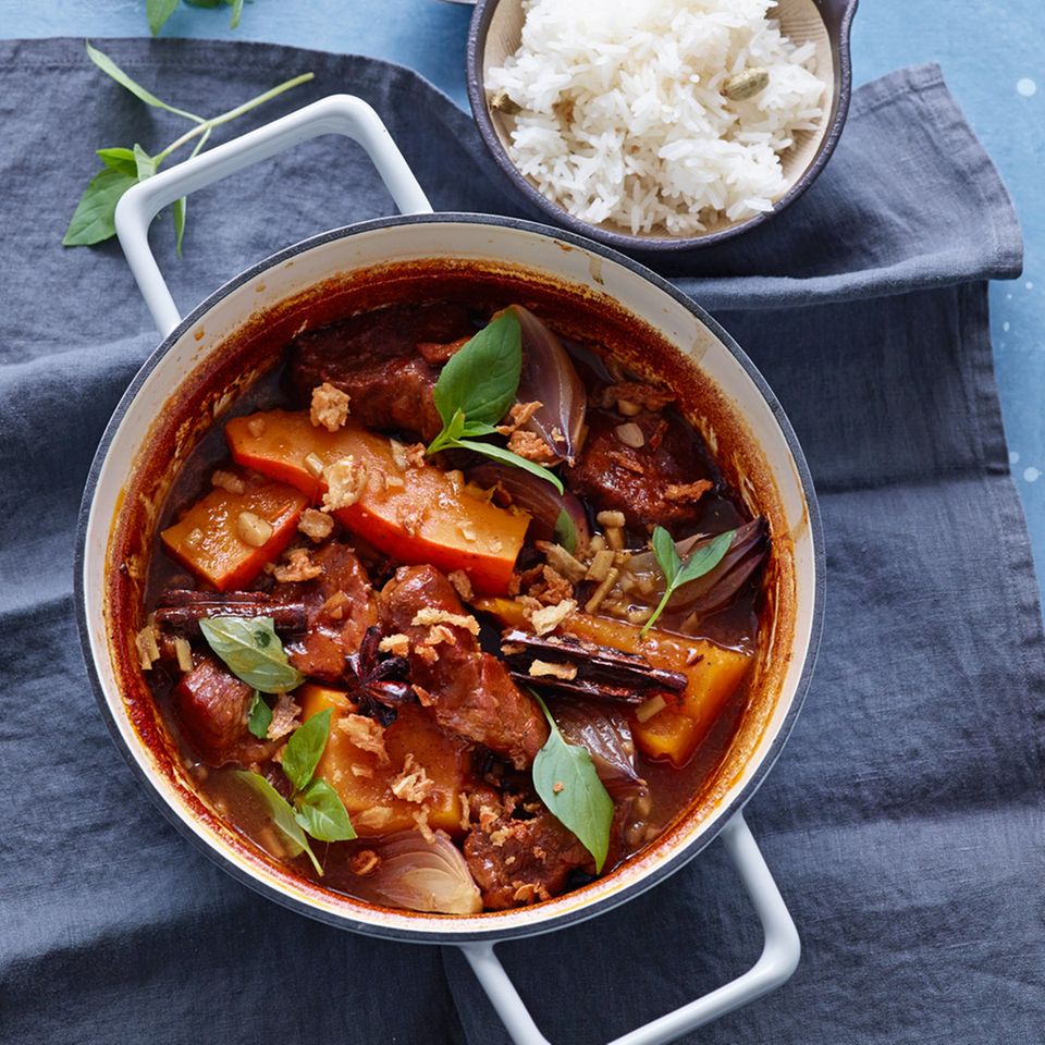Curry mit Schweinenacken und Kürbis