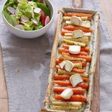 Topinambur-Tarte mit Möhren und Pastinaken