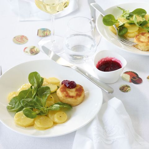 Panierter Ziegenkäse