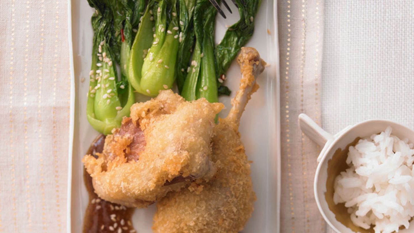 Gebackene Ente mit schwarzer Pfeffersauce Rezept