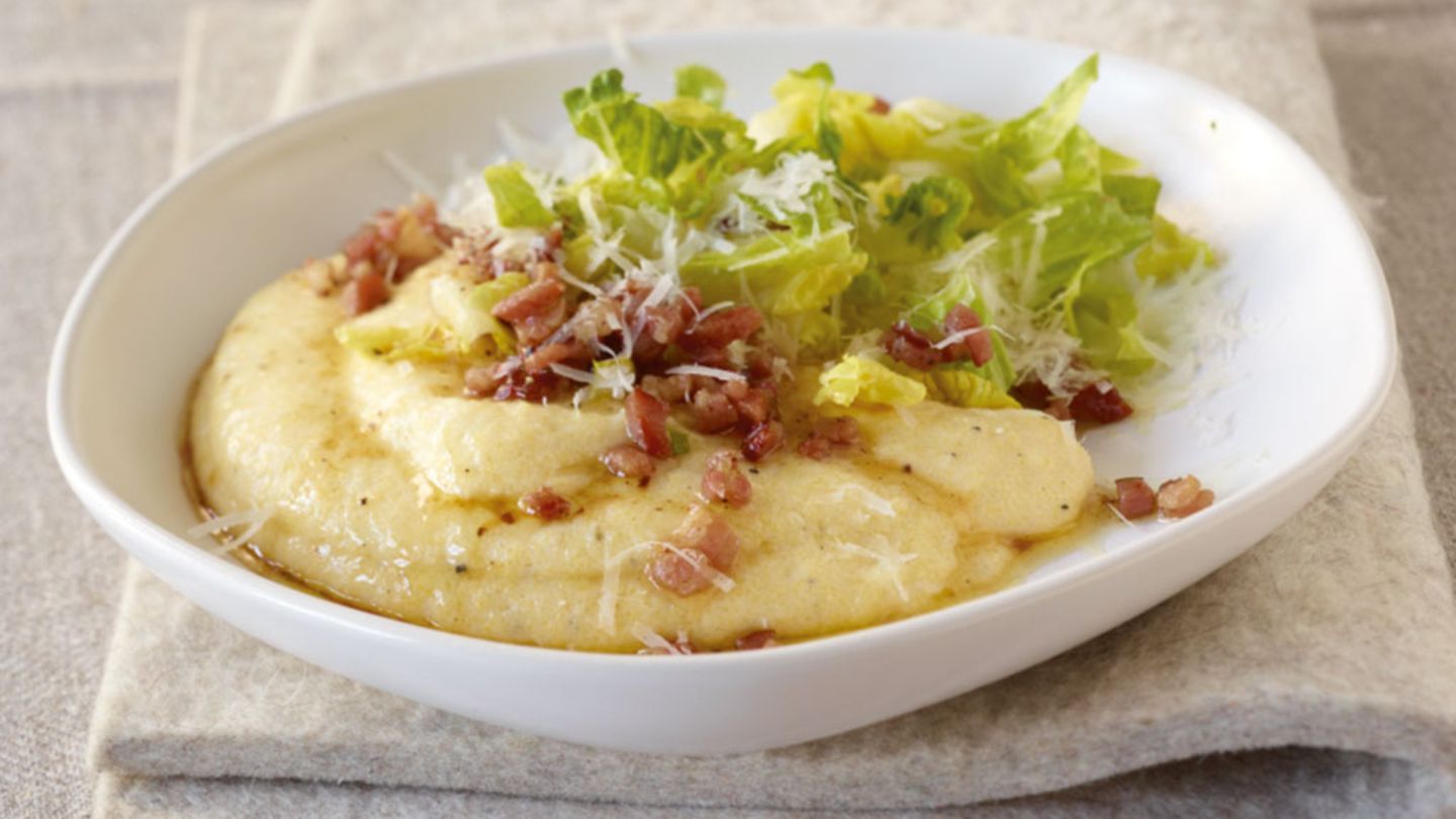 Polenta mit Römersalat Rezept