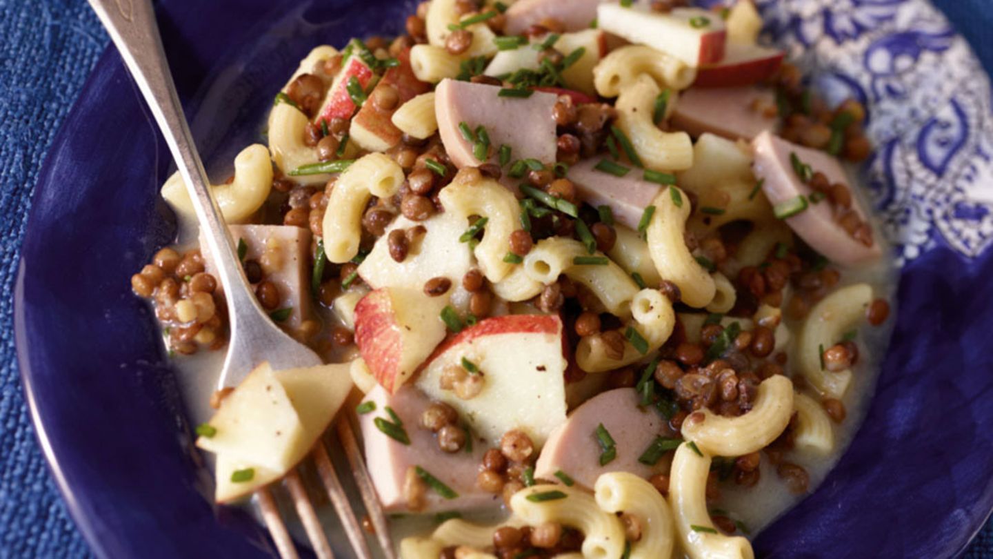 Linsen-Nudel-Salat Rezept
