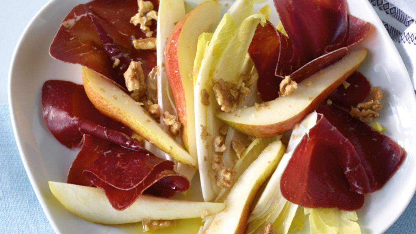 Chicorée mit Bündner Fleisch Rezept