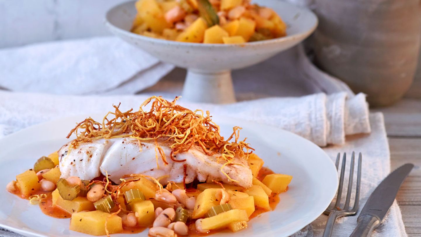 Winterkabeljau auf Steckrübengemüse Rezept