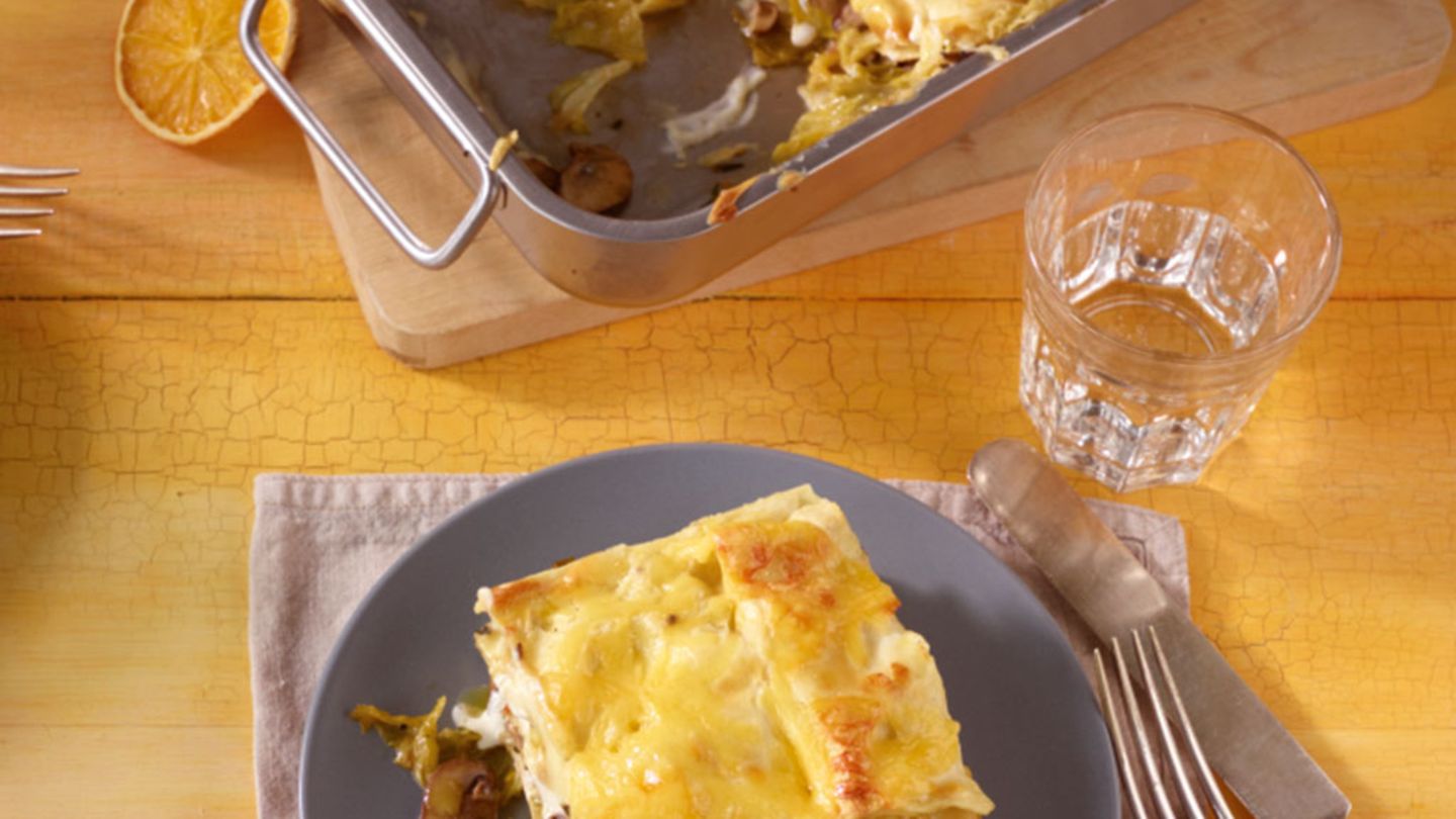 Wirsing-Pilz-Lasagne Rezept