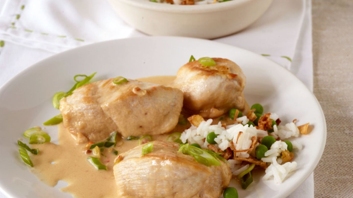 Hähnchenbrust mit Erdnuss-Sauce Rezept