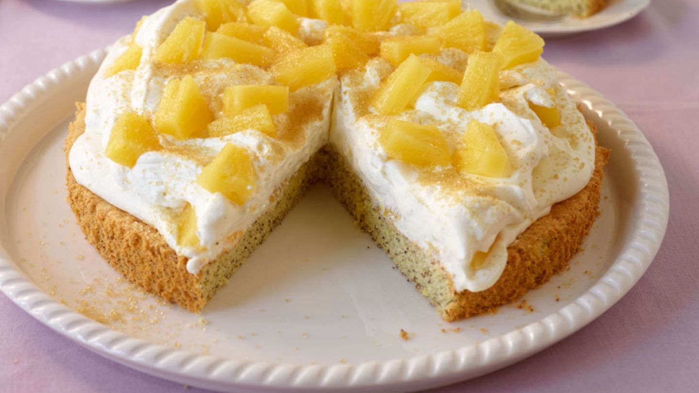 Mohn-Ananas-Torte Rezept - [ESSEN UND TRINKEN]