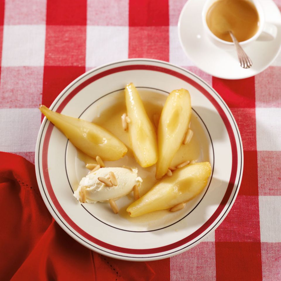 Honig-Birnen mit Mascarpone