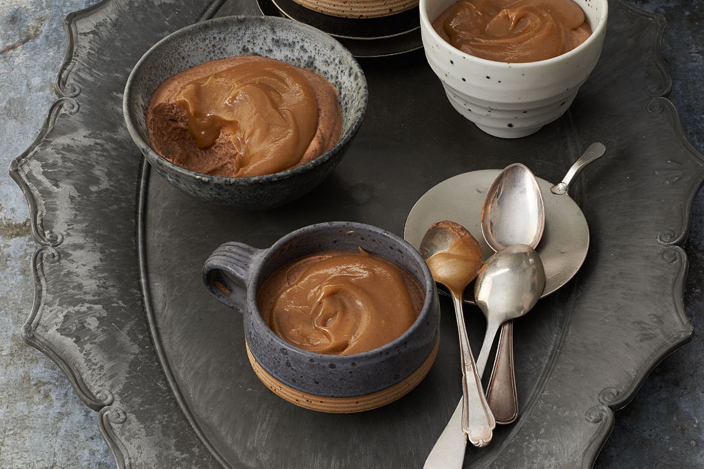 Mokka Mousse Mit Toffee Sauce Rezept Essen Und Trinken