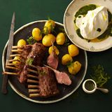 Lammkoteletts mit Kräuterquark