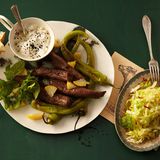Lammfilets mit Auberginenjoghurt