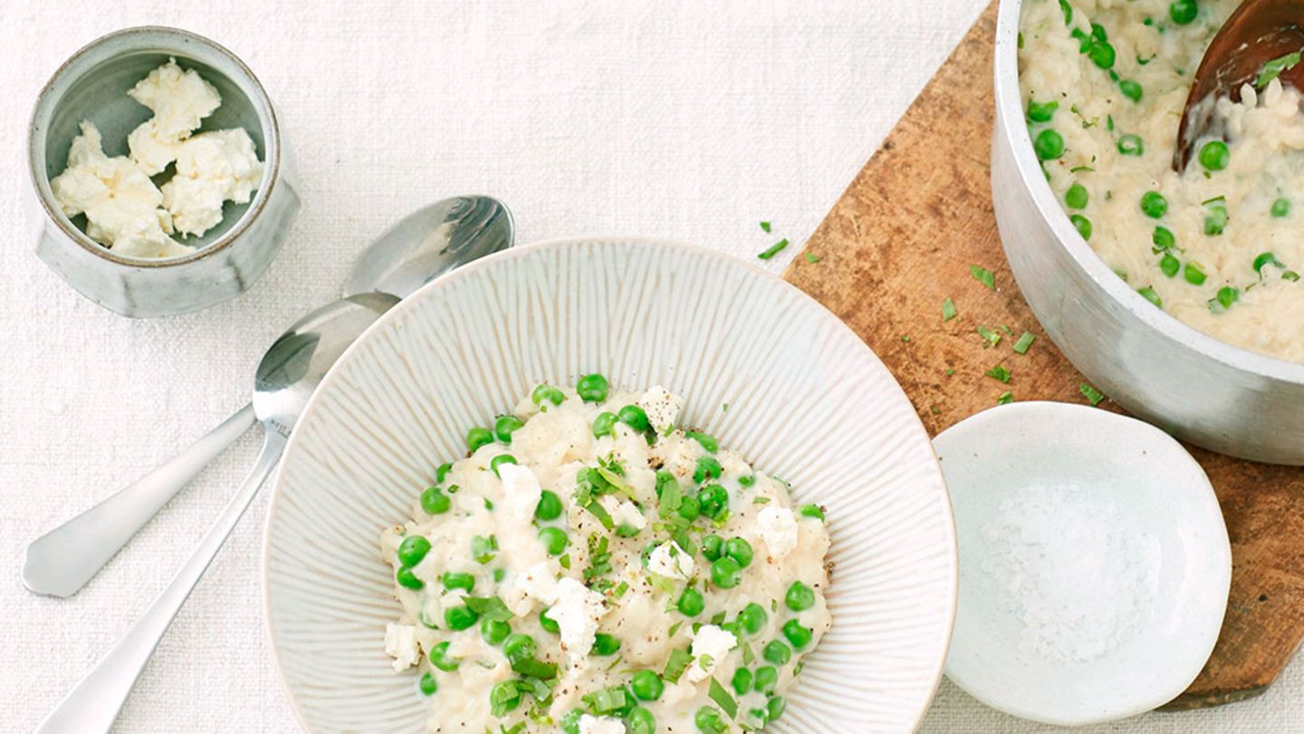 Feiner Erbsen-Risotto Rezept