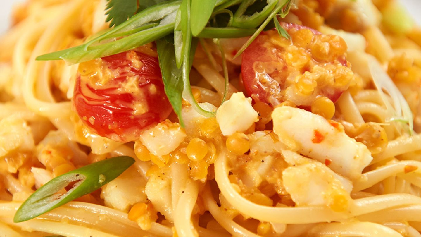 Cremige Linsen-Linguine Rezept
