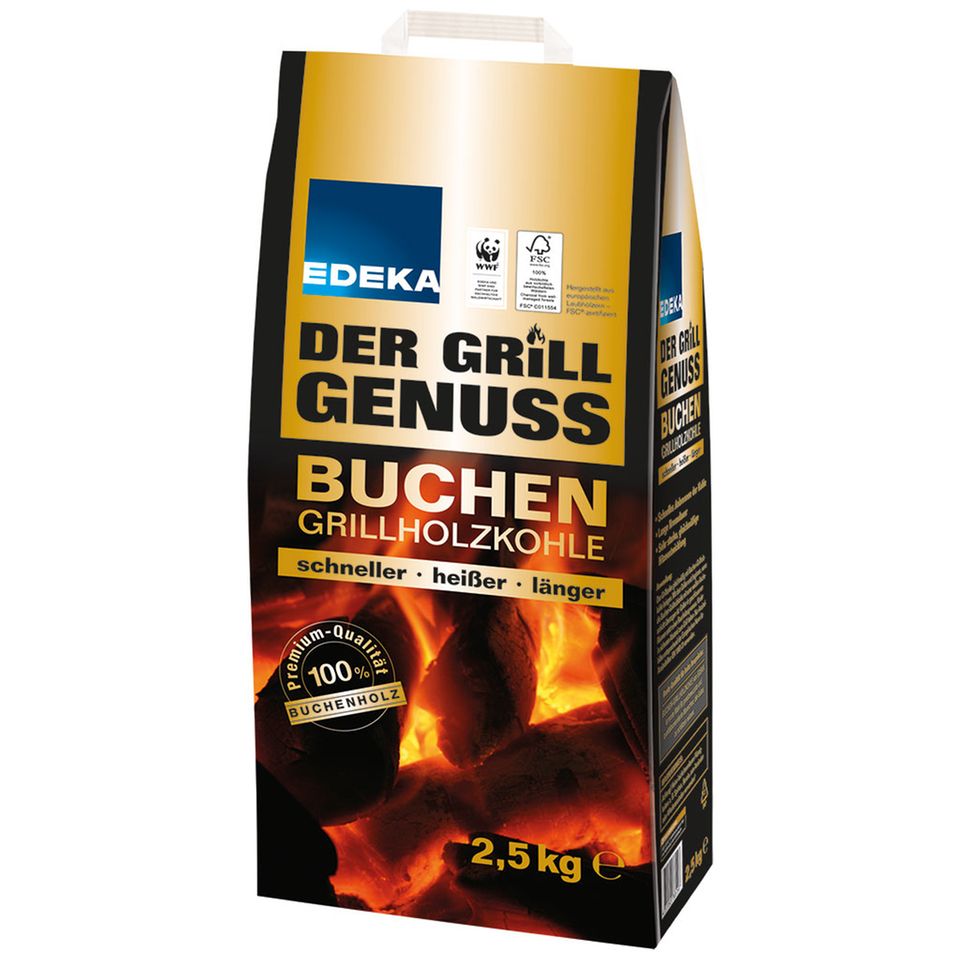 Grillholzkohle mit FSC-Siegel von Edeka Grillholzkohle mit FSC-Siegel von Edeka