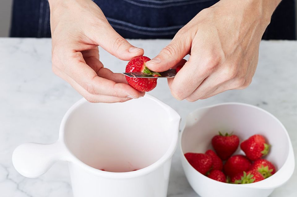 Erdbeerguss aus frischen Erdbeeren