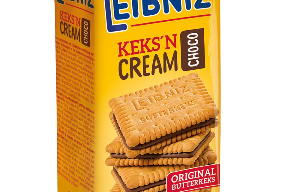 Die neue Sorte Keks'n Cream in einer wiederverschließbaren Packung Die neue Sorte Keks'n Cream in einer wiederverschließbaren Packung