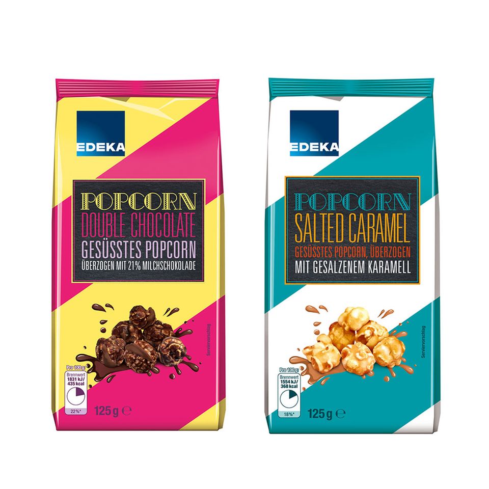 Popcorn mit Schokolade und gesalzenem Karamell Popcorn mit Schokolade und gesalzenem Karamell