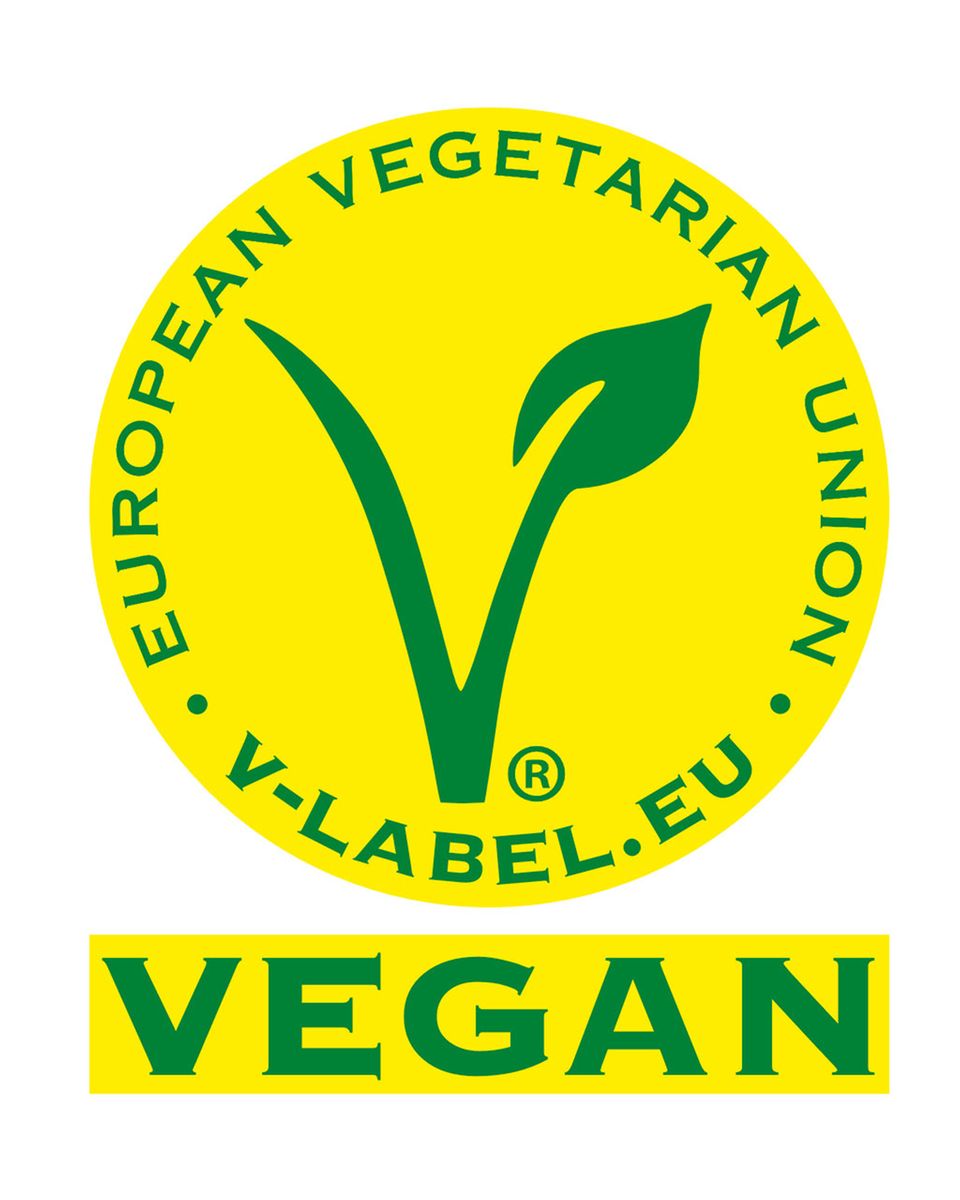 Produkte, die das V-Label tragen, sind vegan Produkte, die das V-Label tragen, sind vegan