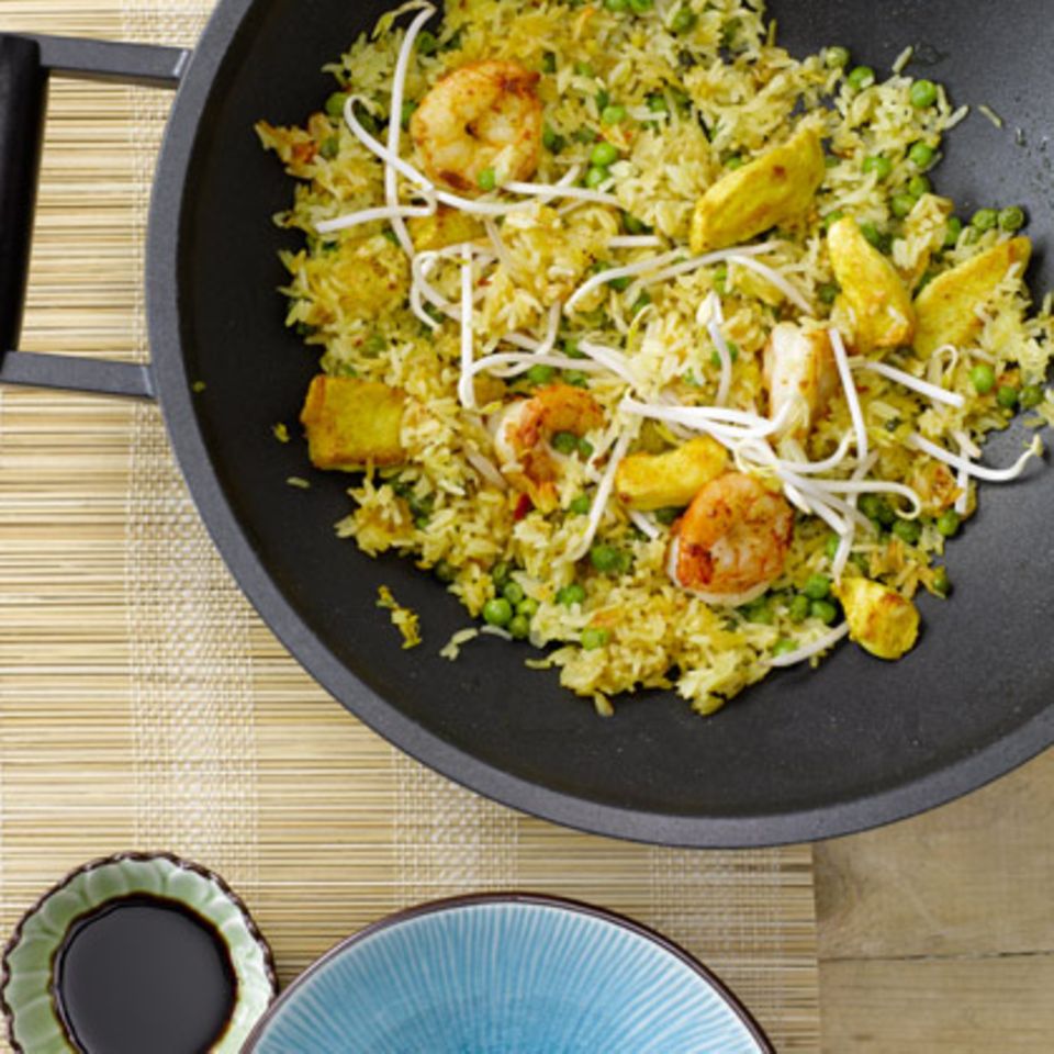 Rezepte: Reis mit Garnelen