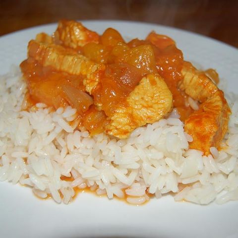 Putencurry mit Mandarinen