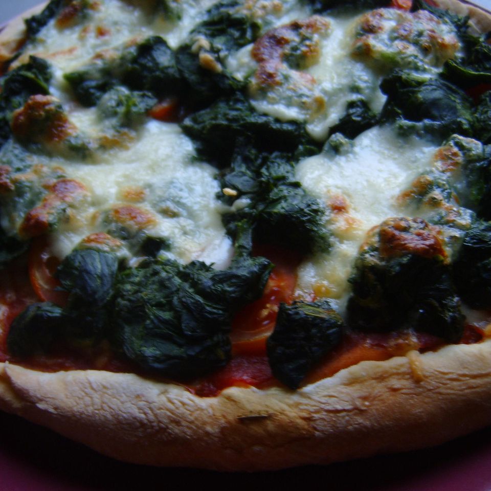 Pizza Spinaci mit Mozzarella