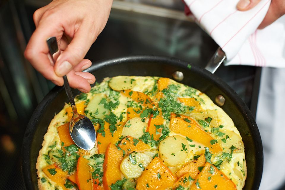 Kürbis-Kartoffel-Tortilla