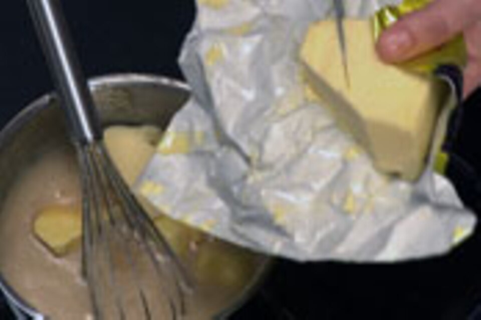 Butter dazu geben