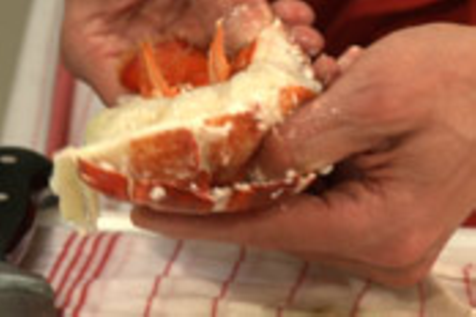 Hummerfleisch herauslösen