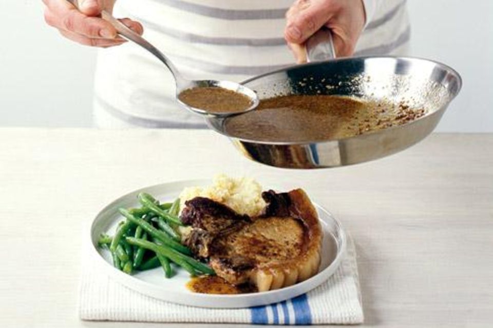 Kotelett mit Honig-Senfsauce