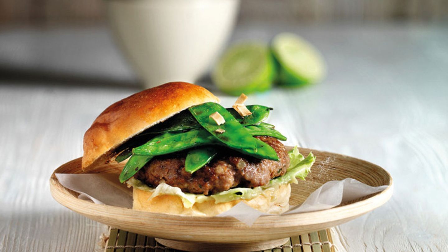 Wasabi-Burger mit Bananen-Orangen-Chutney Rezept