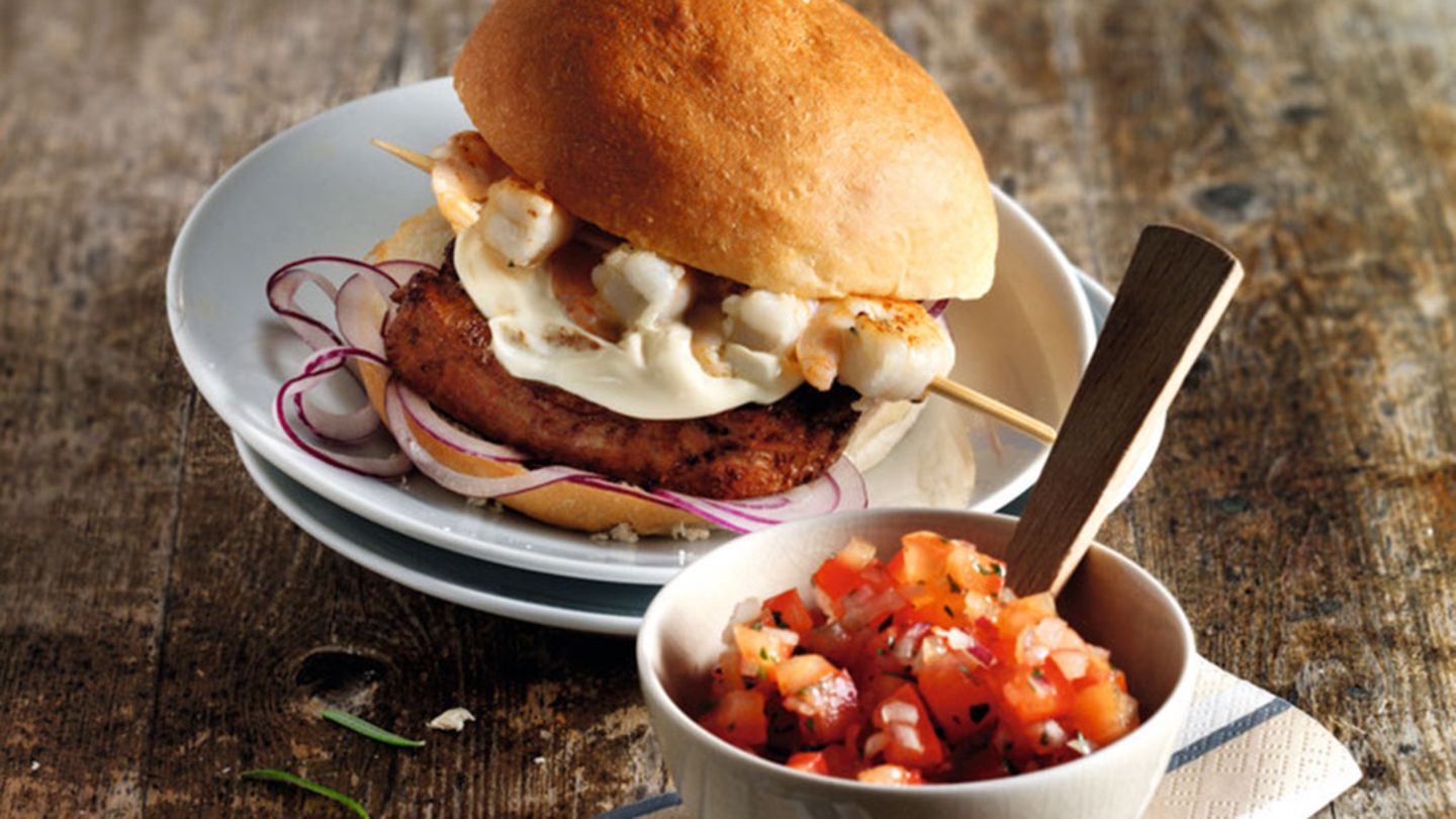Surf & Turf-Burger mit Salsa Rezept