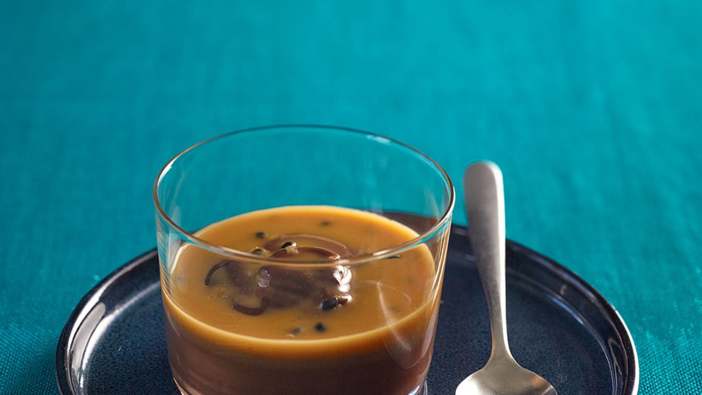 Pudding mit Maracuja-Karamell Rezept