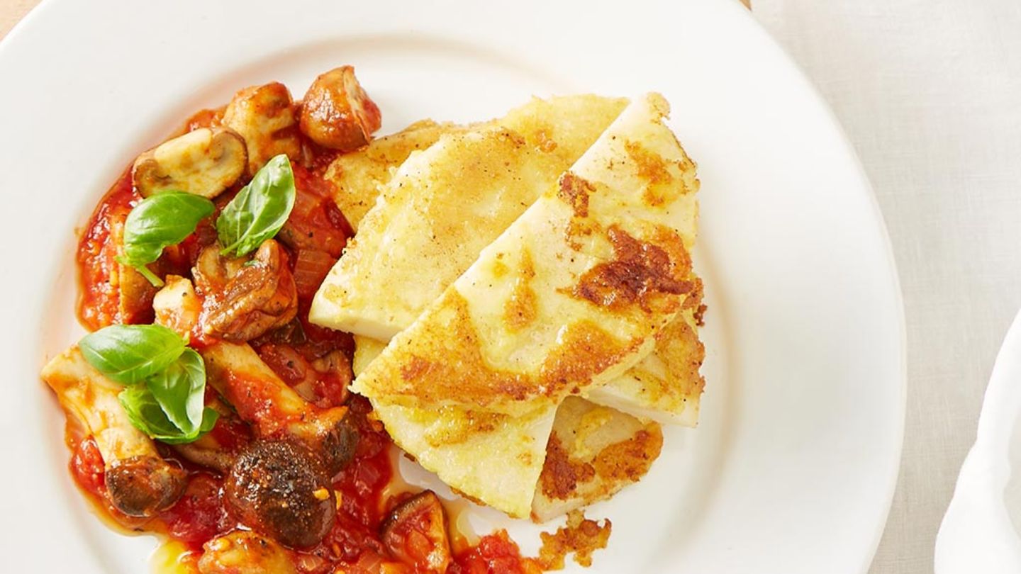Sellerieschnitzel mit Pilz-Tomaten-Sugo Rezept