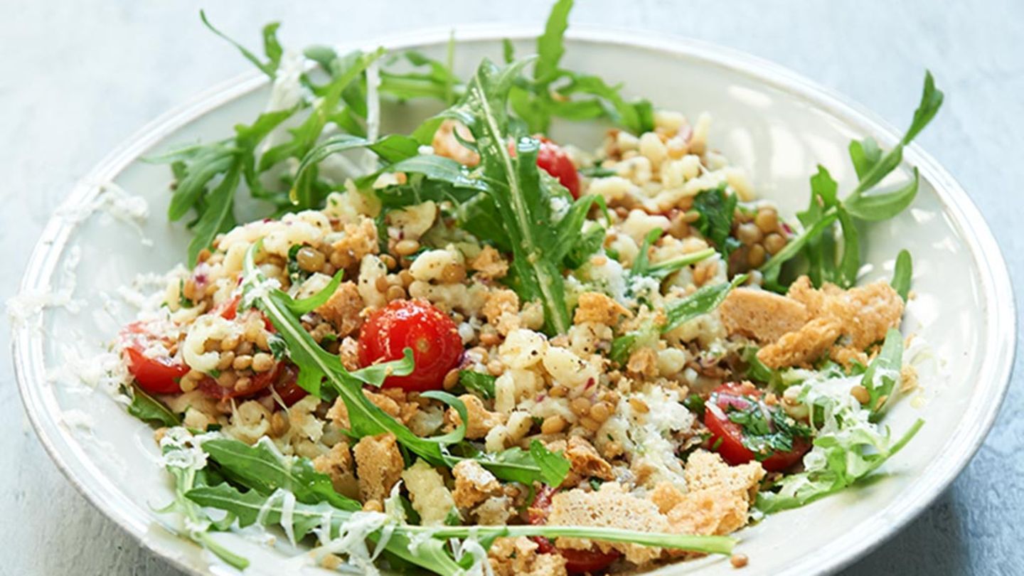 Linsen-Spätzle-Salat Rezept