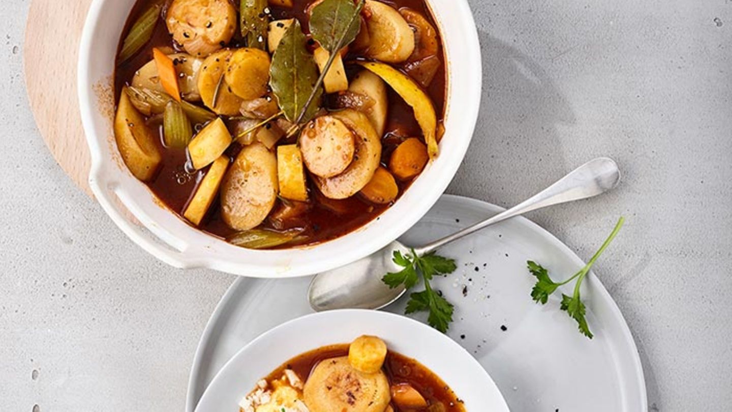 Geschmortes Gemüse mit Polenta Rezept