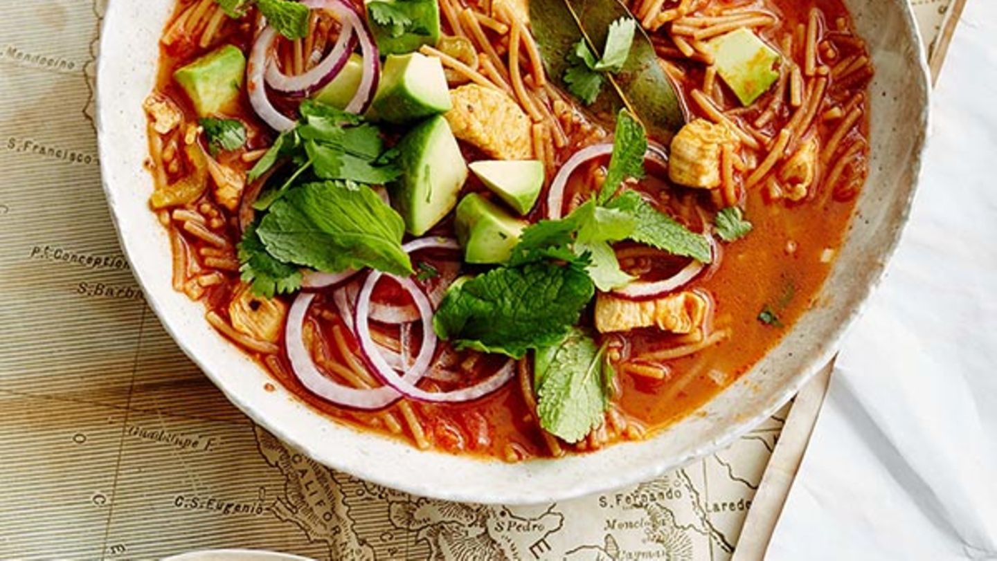 Mexikanische Nudelsuppe Rezept