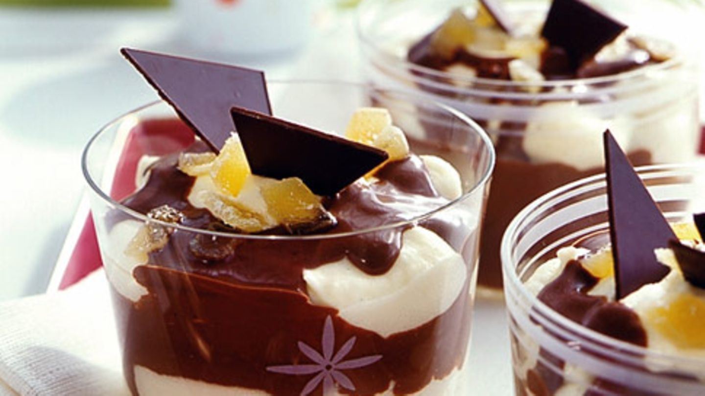Ingwercreme mit Schokoladensauce Rezept