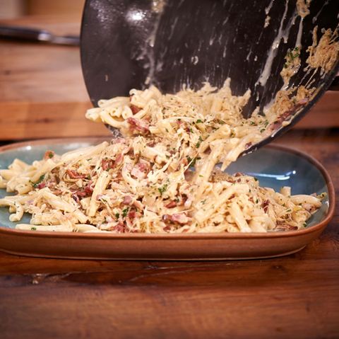 Nudeln mit Sauerkrautrahm
