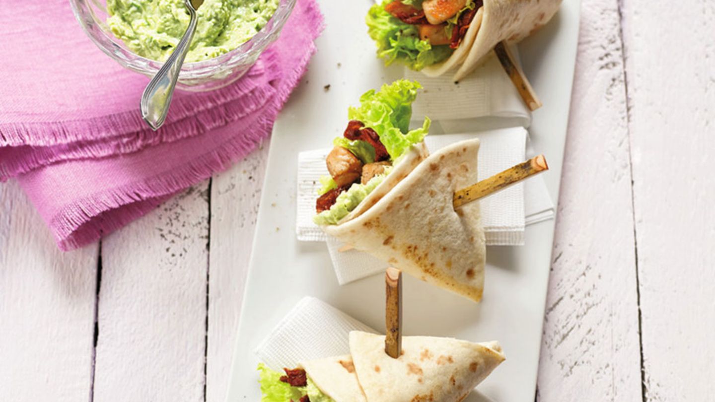 Mini-Burritos mit Hähnchen Rezept