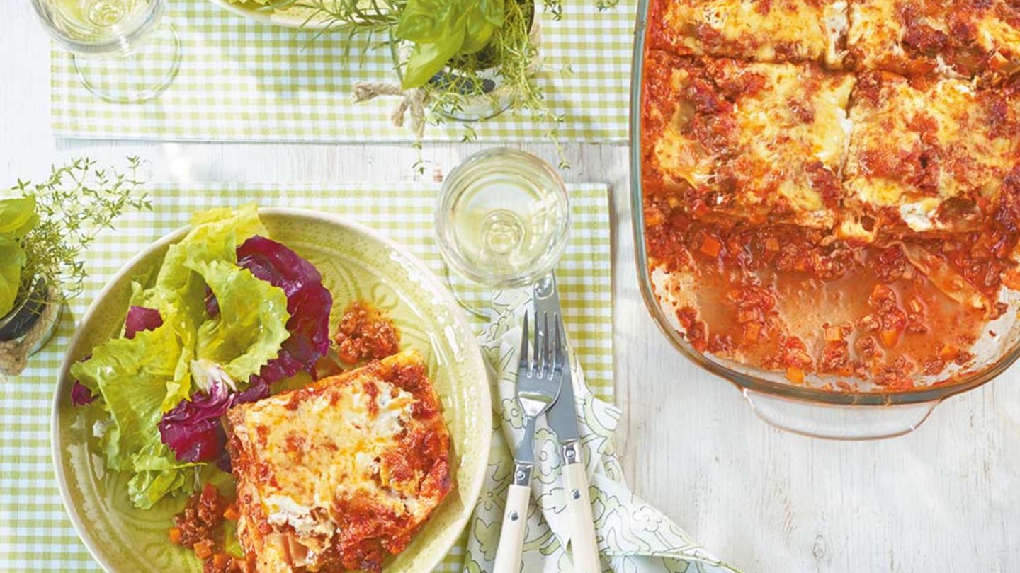 Lasagne mit Blattsalat Rezept